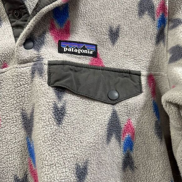 Patagonia Women's Snap-T Fleece Pullover Jacket Size S Multicolor Geometric - Picture 2 of 6